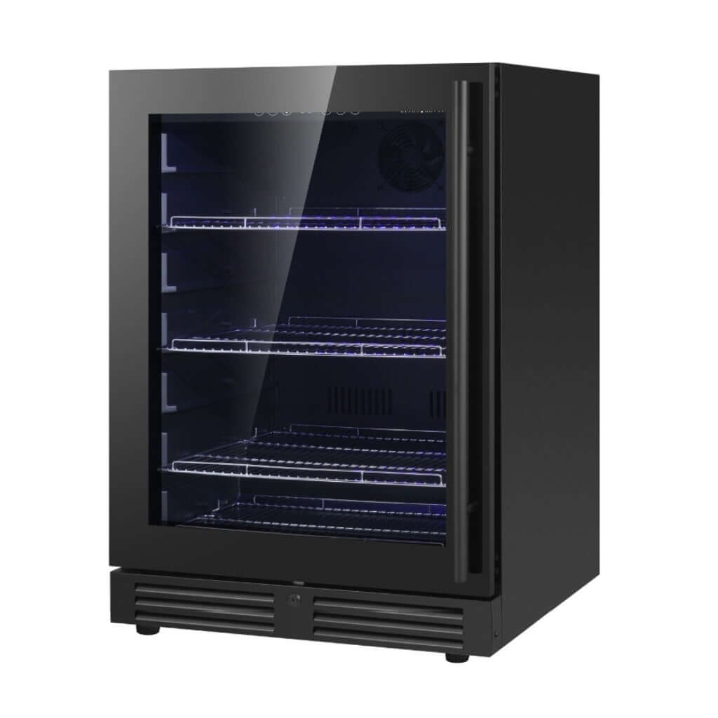 Kings Bottle 24 Inch Under Counter LOW - E Glass Door Beer Fridge KBU145BX - FG - Kings Bottle - Buy at Wine Coolers Online