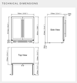 Kings Bottle 30" Combination Beer and Wine Cooler with Low - E Glass Door KBU165BW - BLK - Kings Bottle - Buy at Wine Coolers Online