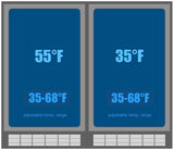 Kings Bottle 30" Combination Beer and Wine Cooler with Low - E Glass Door KBU165BW - BLK - Kings Bottle - Buy at Wine Coolers Online