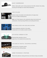 Kings Bottle 30" Combination Beer and Wine Cooler with Low - E Glass Door KBU165BW - SS - Kings Bottle - Buy at Wine Coolers Online