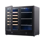 Kings Bottle 36" Beer and Wine Cooler Combination with Low - E Glass Door KBU190BW - SS - Kings Bottle - Buy at Wine Coolers Online