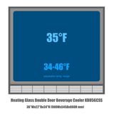 Kings Bottle 36 - Inch Heating Glass Dual Door Built In Beverage Fridge KBU56M - Kings Bottle - Buy at Wine Coolers Online