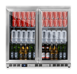 Kings Bottle 36 - Inch Heating Glass Dual Door Built In Beverage Fridge KBU56M - Kings Bottle - Buy at Wine Coolers Online