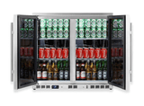 Kings Bottle 36 - Inch Heating Glass Dual Door Built In Beverage Fridge KBU56M - Kings Bottle - Buy at Wine Coolers Online