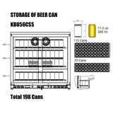 Kings Bottle 36 Inch Outdoor Beverage Refrigerator 2 Door For Home KBU56ASD - Kings Bottle - Buy at Wine Coolers Online