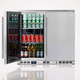 Kings Bottle 36 Inch Outdoor Beverage Refrigerator 2 Door For Home KBU56ASD - Kings Bottle - Buy at Wine Coolers Online