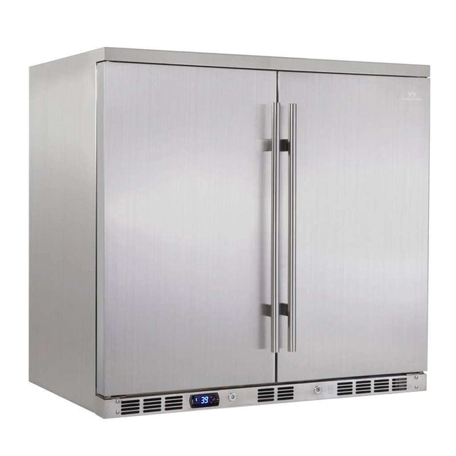 Kings Bottle 36 Inch Outdoor Beverage Refrigerator 2 Door For Home KBU56ASD - Kings Bottle - Buy at Wine Coolers Online