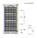 Kings Bottle 389 Cans Capacity Upright Beverage Refrigerator With Low - E Glass Door - Kings Bottle - Buy at Wine Coolers Online