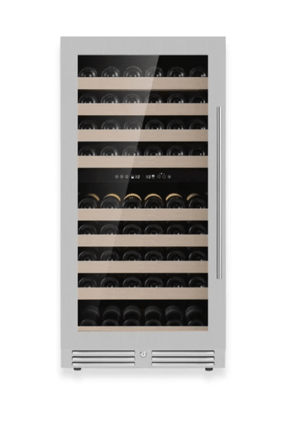 Kings Bottle 47 - Inch Tall Dual Zone 91 Bottle Wine Cooler with Low - E Glass Door - Kings Bottle - Buy at Wine Coolers Online