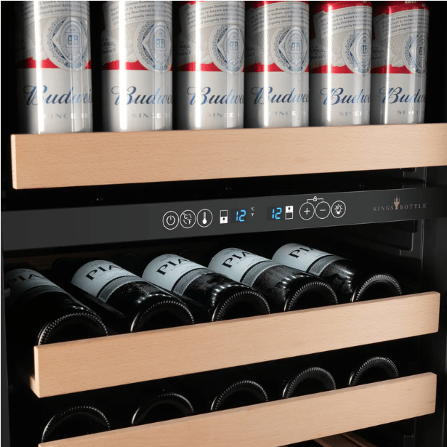 Kings Bottle 47 - Inch Tall Dual Zone Wine and Beverage Hybrid Center - Kings Bottle - Buy at Wine Coolers Online