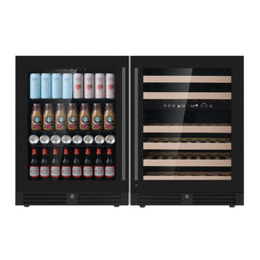 Kings Bottle 48" Ultimate Under Bench Wine Fridge and Bar Refrigerator Combo with 3 Temp. Zones KBU145BW3 - Kings Bottle - Buy at Wine Coolers Online