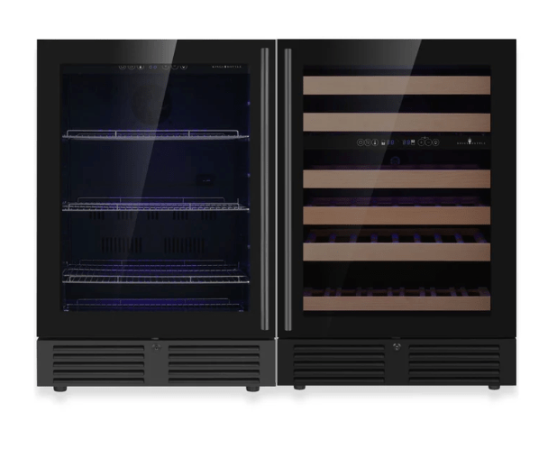 Kings Bottle 48" Ultimate Under Bench Wine Fridge and Bar Refrigerator Combo with 3 Temp. Zones KBU145BW3 - Kings Bottle - Buy at Wine Coolers Online