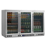 Kings Bottle 53 Inch Heating Glass 3 Door Large Beverage Refrigerator KBU328M - Kings Bottle - Buy at Wine Coolers Online