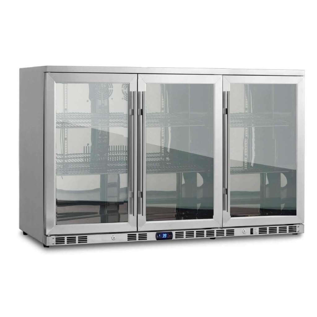 Kings Bottle 53 Inch Heating Glass 3 Door Large Beverage Refrigerator KBU328M - Kings Bottle - Buy at Wine Coolers Online