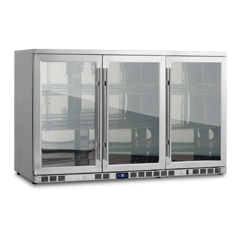Kings Bottle 53 Inch Heating Glass 3 Door Large Beverage Refrigerator KBU328M - Kings Bottle - Buy at Wine Coolers Online