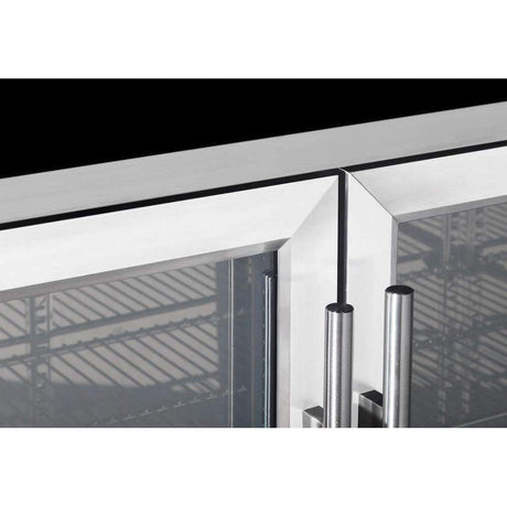 Kings Bottle 53 Inch Heating Glass 3 Door Large Beverage Refrigerator KBU328M - Kings Bottle - Buy at Wine Coolers Online