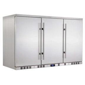 Kings Bottle 53 Inch Solid 3 - Door Outdoor Beverage Drinks Cooler KBU328ASD - Kings Bottle - Buy at Wine Coolers Online