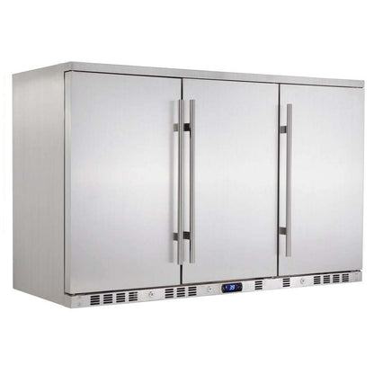 Kings Bottle 53 Inch Solid 3 - Door Outdoor Beverage Drinks Cooler KBU328ASD - Kings Bottle - Buy at Wine Coolers Online
