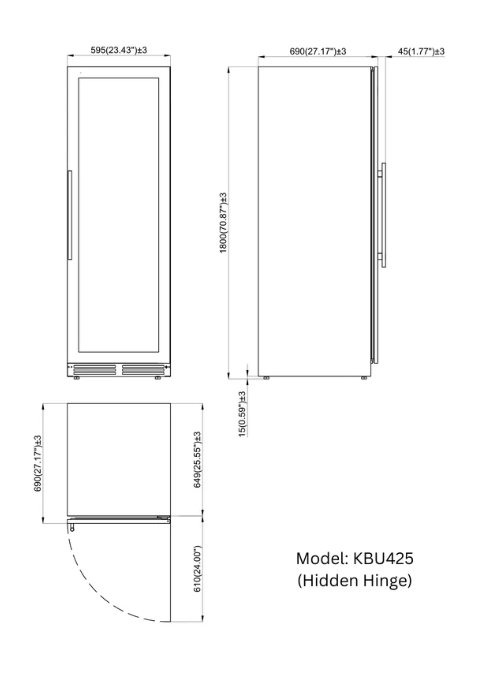 Kings Bottle Large Beverage Refrigerator With Low - E Glass Door KBU425BX - Kings Bottle - Buy at Wine Coolers Online