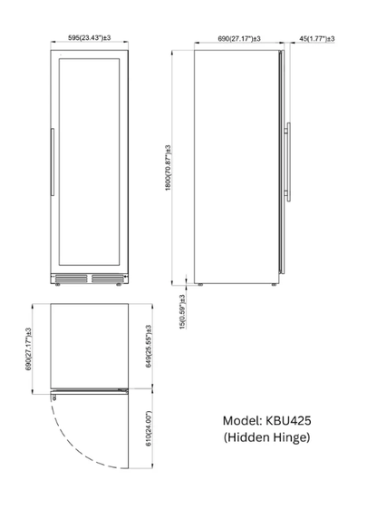 Kings Bottle Large Beverage Refrigerator With Low - E Glass Door KBU425BX - Kings Bottle - Buy at Wine Coolers Online