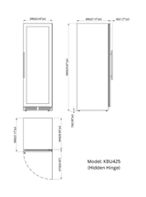 Kings Bottle Upright Single Zone Wine Cooler With Low - E Glass Door KBU425WX - SS - Kings Bottle - Buy at Wine Coolers Online