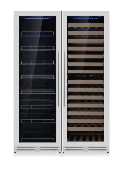 Kings Bottle Upright Wine & Beverage Cooler Combo With Triple Temp Zones KBU425BW3 - FG - Kings Bottle - Buy at Wine Coolers Online