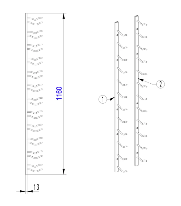 Kings Bottle Wall Mounted Metal Wine Racks C - Type - Kings Bottle - Buy at Wine Coolers Online
