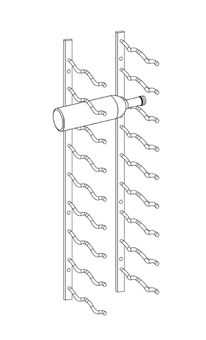 Kings Bottle Wall Mounted Metal Wine Racks C - Type - Kings Bottle - Buy at Wine Coolers Online
