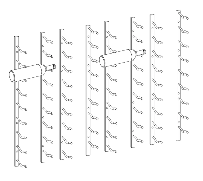 Kings Bottle Wall Mounted Metal Wine Racks C - Type - Kings Bottle - Buy at Wine Coolers Online