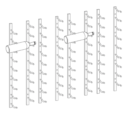Kings Bottle Wall Mounted Metal Wine Racks C - Type - Kings Bottle - Buy at Wine Coolers Online