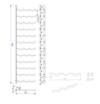 Kings Bottle Wall Mounted Metal Wine Racks C - Type - Kings Bottle - Buy at Wine Coolers Online