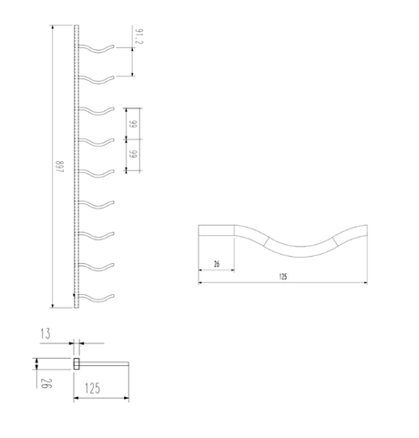 Kings Bottle Wall Mounted Metal Wine Racks C - Type - Kings Bottle - Buy at Wine Coolers Online