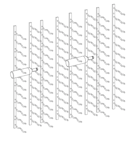 Kings Bottle Wall Mounted Metal Wine Racks C - Type - Kings Bottle - Buy at Wine Coolers Online