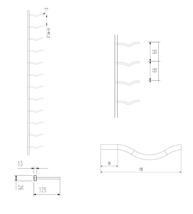 Kings Bottle Wall Mounted Metal Wine Racks C - Type - Kings Bottle - Buy at Wine Coolers Online