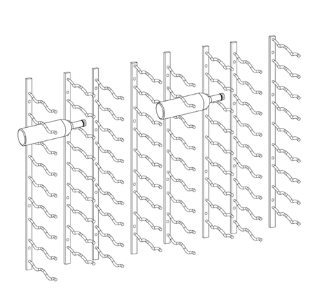 Kings Bottle Wall Mounted Metal Wine Racks C - Type - Kings Bottle - Buy at Wine Coolers Online
