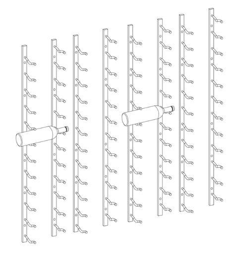 Kings Bottle Wall Mounted Metal Wine Racks C - Type - Kings Bottle - Buy at Wine Coolers Online