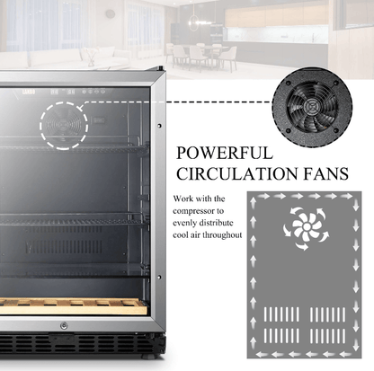 Lanbo 110 Cans 6 Bottles Beverage Cooler LB148BC - Lanbo - Buy at Wine Coolers Online