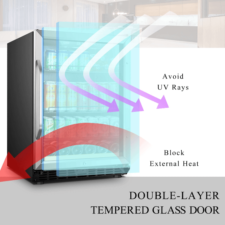 Lanbo 110 Cans 6 Bottles Beverage Cooler LB148BC - Lanbo - Buy at Wine Coolers Online