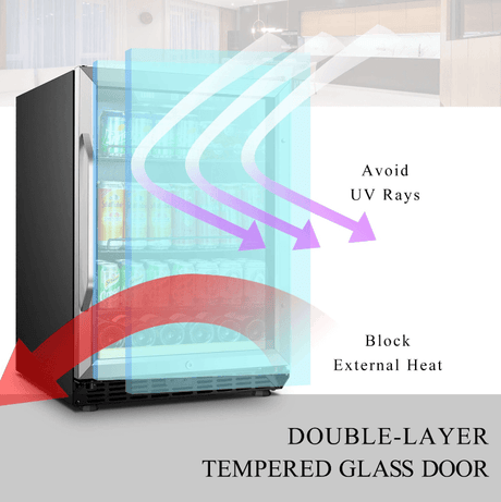 Lanbo 110 Cans 6 Bottles Beverage Cooler LB148BC - Lanbo - Buy at Wine Coolers Online