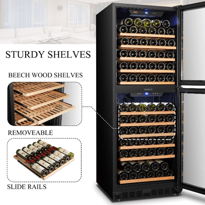 Lanbo 130 Bottle Dual Door Wine Cooler LW133DD - Lanbo - Buy at Wine Coolers Online
