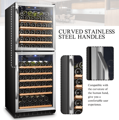 Lanbo 130 Bottle Dual Door Wine Cooler LW133DD - Lanbo - Buy at Wine Coolers Online