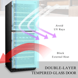 Lanbo 130 Bottle Dual Door Wine Cooler LW133DD - Lanbo - Buy at Wine Coolers Online