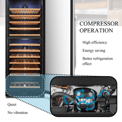 Lanbo 141 Bottle Dual Zone Wine Cooler LW142D - Lanbo - Buy at Wine Coolers Online