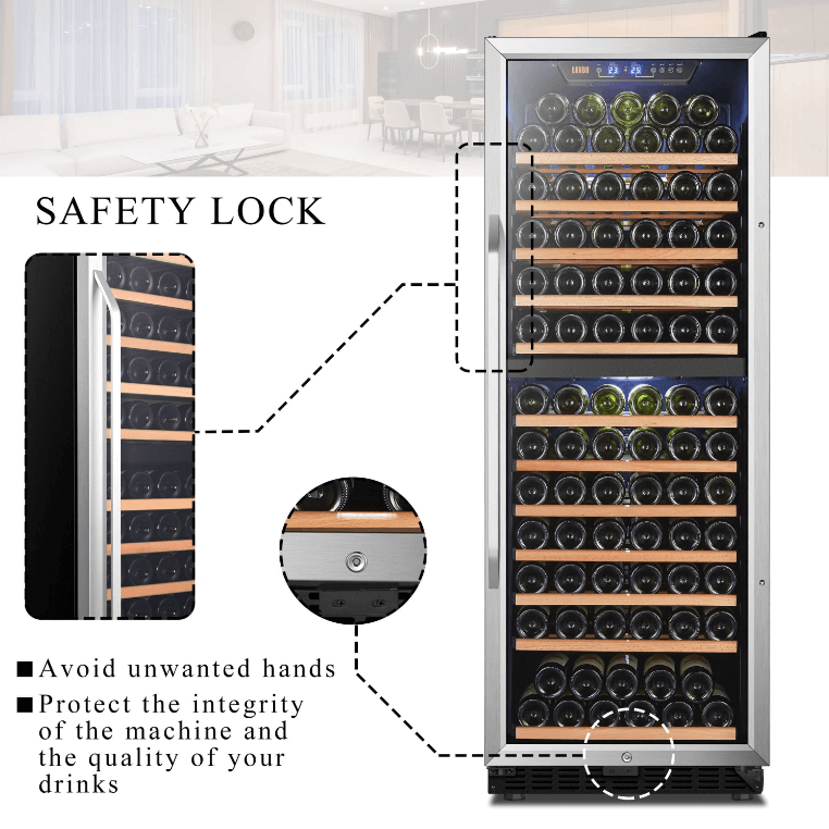 Lanbo 141 Bottle Dual Zone Wine Cooler LW142D - Lanbo - Buy at Wine Coolers Online