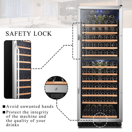 Lanbo 141 Bottle Dual Zone Wine Cooler LW142D - Lanbo - Buy at Wine Coolers Online