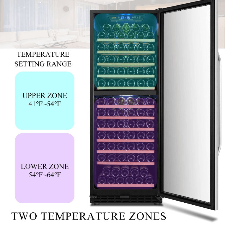 Lanbo 141 Bottle Dual Zone Wine Cooler LW142D - Lanbo - Buy at Wine Coolers Online