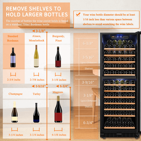 Lanbo 141 Bottle Dual Zone Wine Cooler LW142D - Lanbo - Buy at Wine Coolers Online