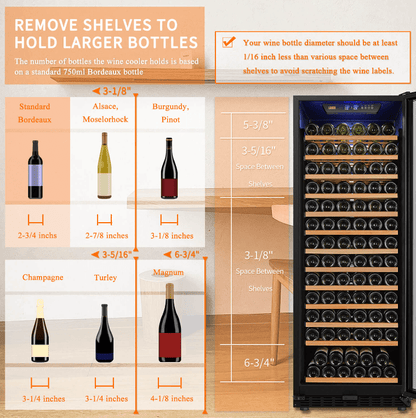 Lanbo 143 Bottle Single Zone Wine Cooler LW155S - Lanbo - Buy at Wine Coolers Online