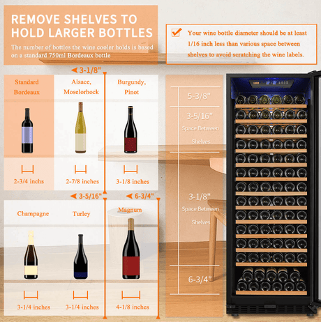 Lanbo 143 Bottle Single Zone Wine Cooler LW155S - Lanbo - Buy at Wine Coolers Online