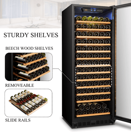Lanbo 143 Bottle Single Zone Wine Cooler LW155S - Lanbo - Buy at Wine Coolers Online